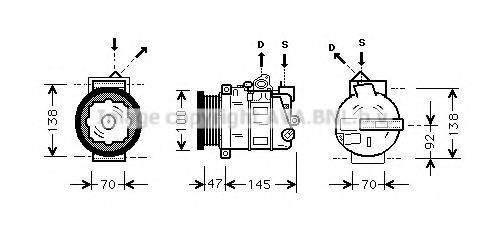 AVA QUALITY COOLING MSAK390 Компресор, кондиціонер