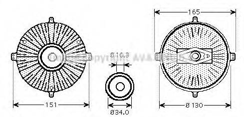 AVA QUALITY COOLING MSC413 Зчеплення, вентилятор радіатора