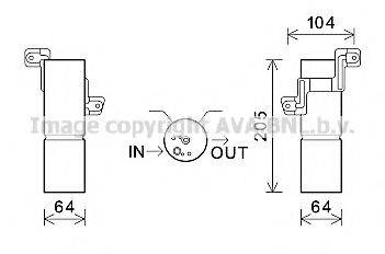 AVA QUALITY COOLING MSD597 Осушувач, кондиціонер