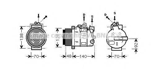 AVA QUALITY COOLING MSK393 Компресор, кондиціонер