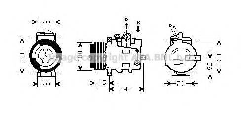 AVA QUALITY COOLING MSK428 Компресор, кондиціонер