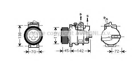 AVA QUALITY COOLING MSK570 Компресор, кондиціонер