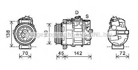 AVA QUALITY COOLING MSK585 Компресор, кондиціонер