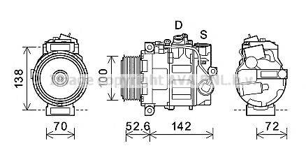 AVA QUALITY COOLING MSK639 Компресор, кондиціонер