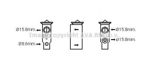 AVA QUALITY COOLING MZ1257 Розширювальний клапан, кондиціонер