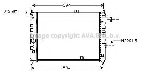 AVA QUALITY COOLING OL2156 Радіатор, охолодження двигуна