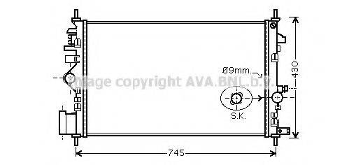 AVA QUALITY COOLING OL2468 Радіатор, охолодження двигуна