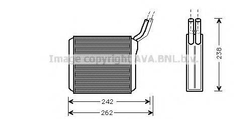 AVA QUALITY COOLING OL6205 Теплообмінник, опалення салону