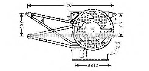 AVA QUALITY COOLING OL7515 Вентилятор, охолодження двигуна