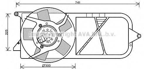 AVA QUALITY COOLING OL7537 Вентилятор, охолодження двигуна