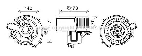 AVA QUALITY COOLING OL8639 Електродвигун, вентиляція салону