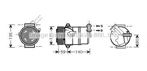 AVA QUALITY COOLING OLAK446 Компресор, кондиціонер