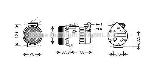 AVA QUALITY COOLING OLK377 Компресор, кондиціонер