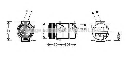 AVA QUALITY COOLING OLK438 Компресор, кондиціонер