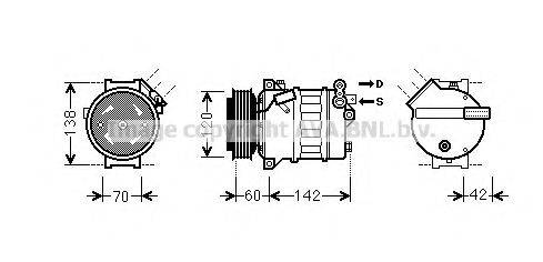 AVA QUALITY COOLING OLK543 Компресор, кондиціонер