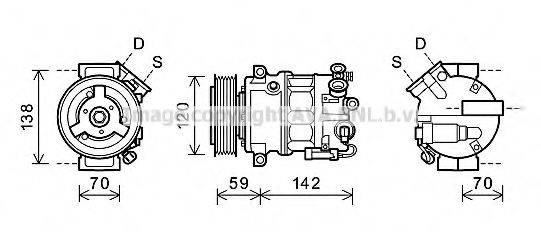 AVA QUALITY COOLING OLK577 Компресор, кондиціонер