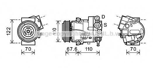 AVA QUALITY COOLING OLK605 Компресор, кондиціонер