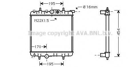 AVA QUALITY COOLING PE2243 Радіатор, охолодження двигуна