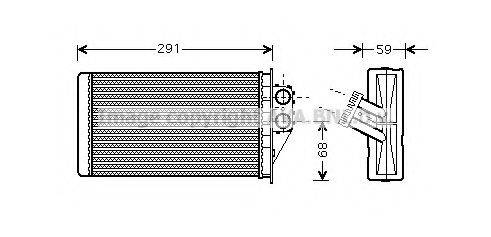 AVA QUALITY COOLING PE6228 Теплообмінник, опалення салону