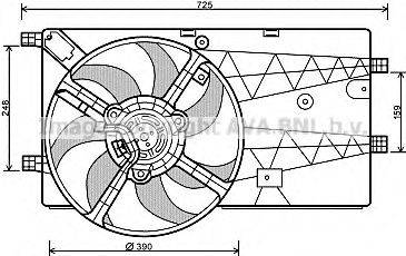 AVA QUALITY COOLING PE7548 Вентилятор, охолодження двигуна