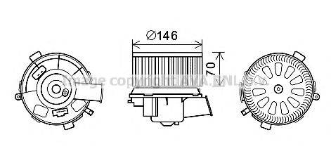 AVA QUALITY COOLING PE8378 Електродвигун, вентиляція салону