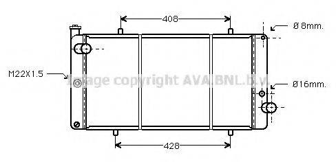 AVA QUALITY COOLING PEA2111 Радіатор, охолодження двигуна