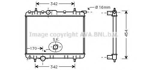 AVA QUALITY COOLING PEA2247 Радіатор, охолодження двигуна