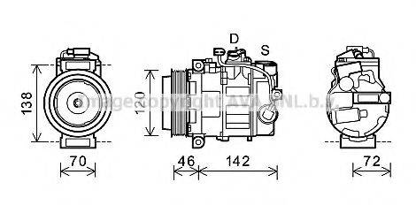 AVA QUALITY COOLING PRK074 Компресор, кондиціонер