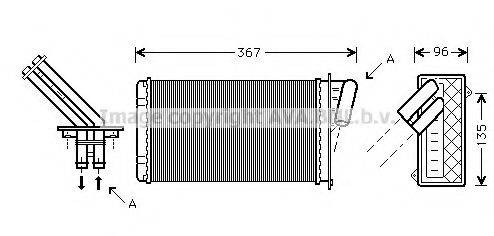 AVA QUALITY COOLING RT6203 Теплообмінник, опалення салону