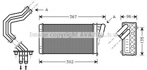 AVA QUALITY COOLING RT6229 Теплообмінник, опалення салону