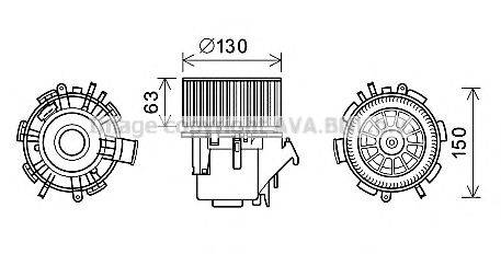 AVA QUALITY COOLING RT8600 Електродвигун, вентиляція салону