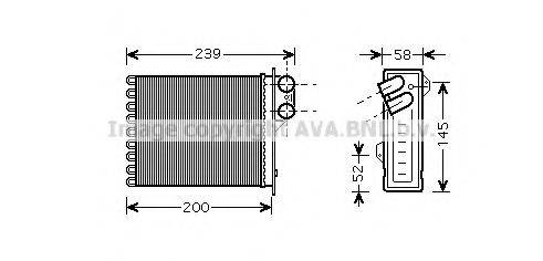 AVA QUALITY COOLING RTA6398 Теплообмінник, опалення салону