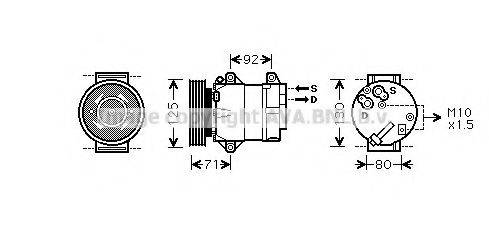 AVA QUALITY COOLING RTAK441 Компресор, кондиціонер