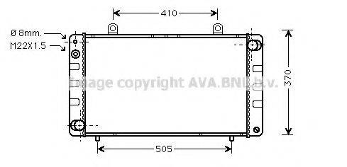 AVA QUALITY COOLING SB2003 Радіатор, охолодження двигуна