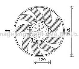 AVA QUALITY COOLING SB7504 Вентилятор, охолодження двигуна