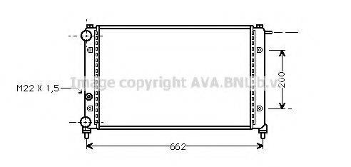 AVA QUALITY COOLING ST2008 Радіатор, охолодження двигуна