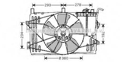 AVA QUALITY COOLING TO7508 Вентилятор, охолодження двигуна