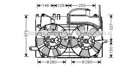 AVA QUALITY COOLING TO7549 Вентилятор, охолодження двигуна