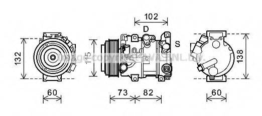 AVA QUALITY COOLING TOK658 Компресор, кондиціонер