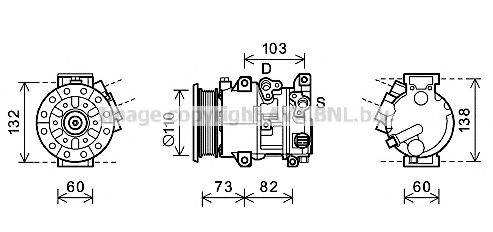 AVA QUALITY COOLING TOK685 Компресор, кондиціонер