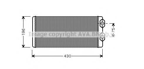 AVA QUALITY COOLING VLA6034 Теплообмінник, опалення салону