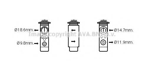 AVA QUALITY COOLING VO1172 Розширювальний клапан, кондиціонер