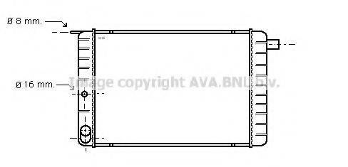 AVA QUALITY COOLING VO2004 Радіатор, охолодження двигуна