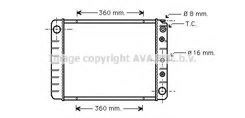 AVA QUALITY COOLING VO2028 Радіатор, охолодження двигуна