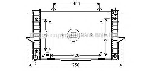 AVA QUALITY COOLING VO2093 Радіатор, охолодження двигуна