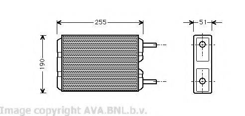 AVA QUALITY COOLING VO6035 Теплообмінник, опалення салону