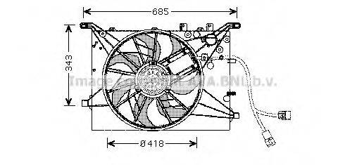 AVA QUALITY COOLING VO7502 Вентилятор, охолодження двигуна