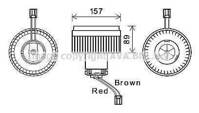 AVA QUALITY COOLING VO8177 Електродвигун, вентиляція салону