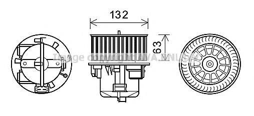 AVA QUALITY COOLING VO8178 Електродвигун, вентиляція салону