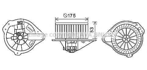 AVA QUALITY COOLING VO8182 Електродвигун, вентиляція салону